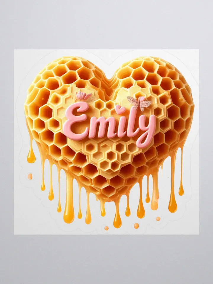 KILLA EMILY DRIPPING WAX HEART WITH LIGHT PINK WORDS LOGO STICKER product image (3)