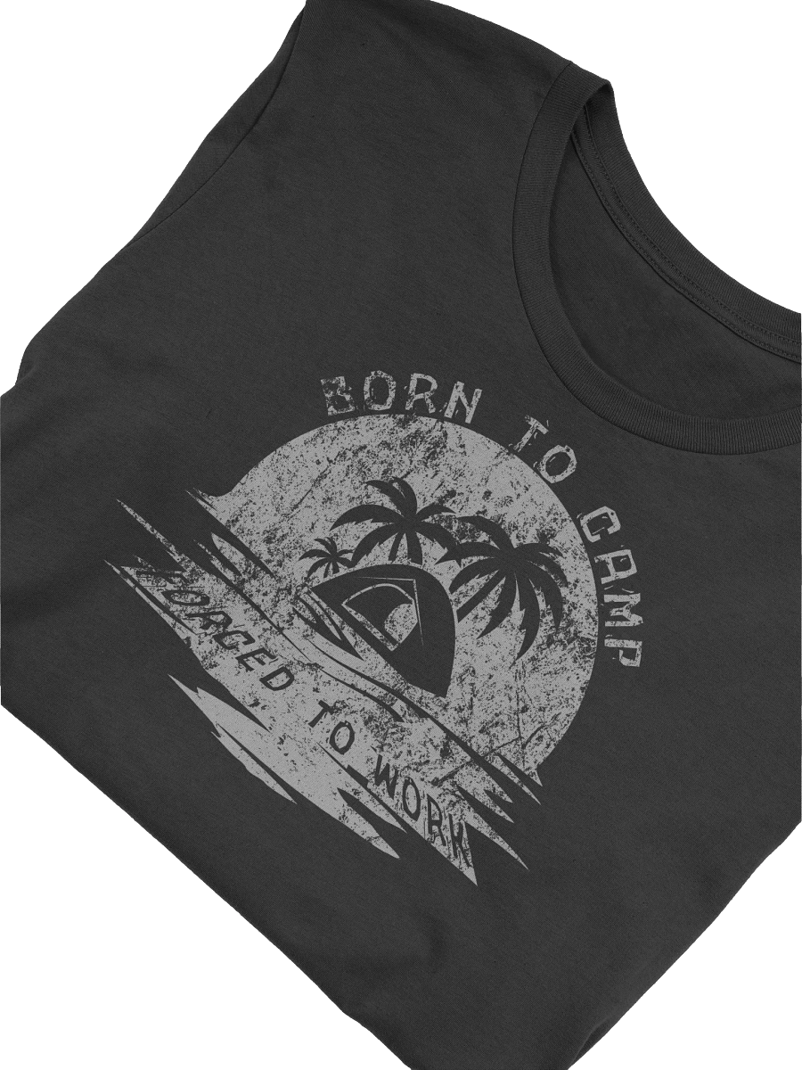 Born to Camp Forced to Work T-Shirt | Sunset Palm Tree Tee product image (52)