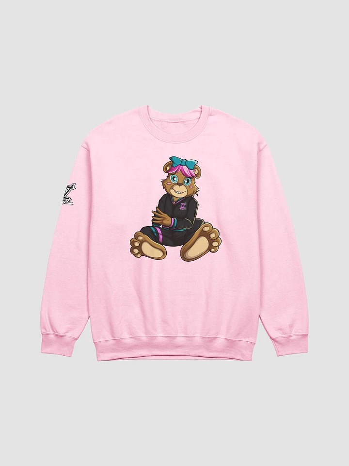 Sitting Girl Bear Pink Crewneck Sweatshirt product image (1)