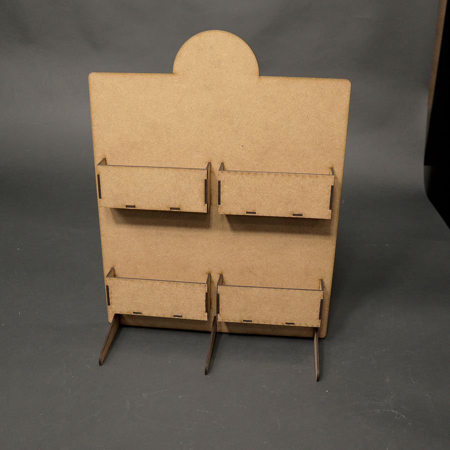 Laser cut template for sticker display rack. product image (2)