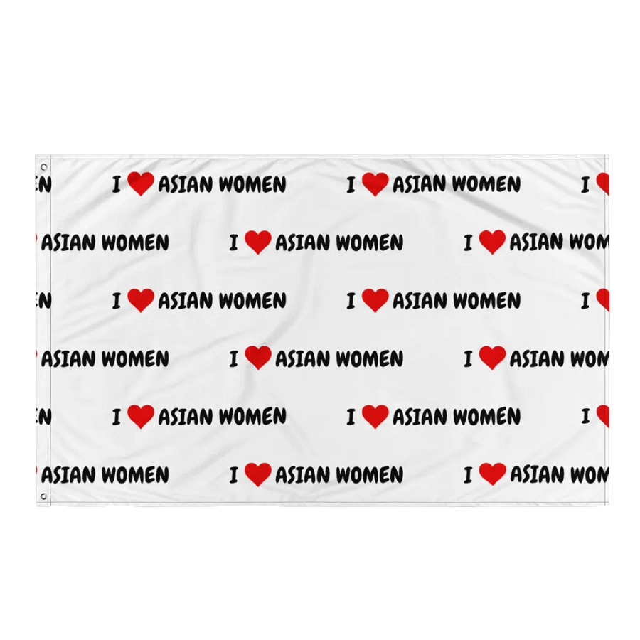 I <3 ASIAN WOMEN Flag product image (3)
