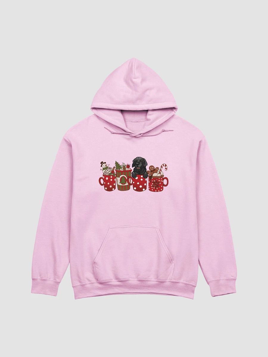 Cute Labrador Retriever(Black) in a Christmas Cup Hooded Sweatshirt | Funny Christmas Pup in a Cup product image (9)