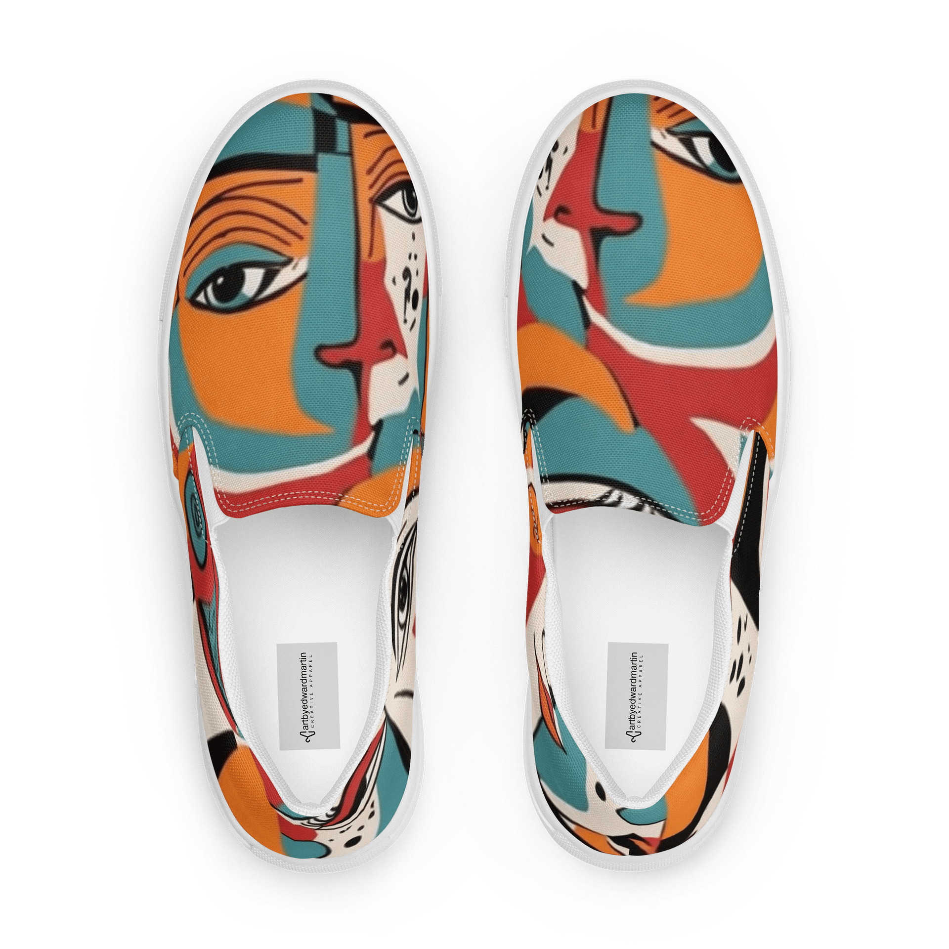 Abstract Faces Women's Canvas Slip-Ons product image (1)