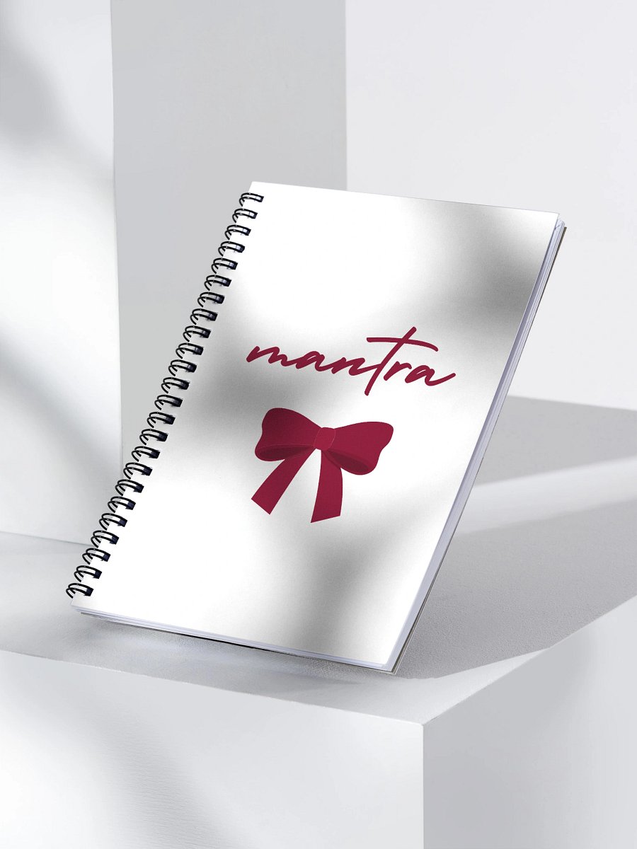 Mantra Red Bow Spiral Notebook product image (3)
