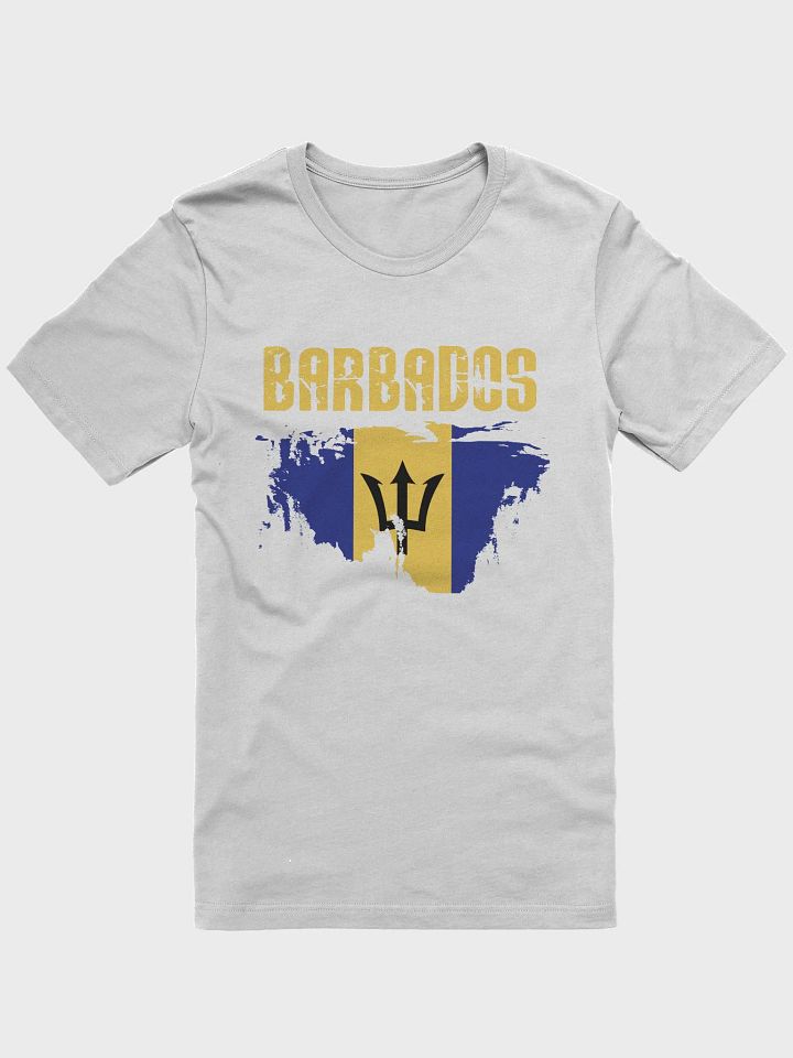 Barbados Trident Flag Unisex Supersoft T-Shirt by CultuRep product image (1)