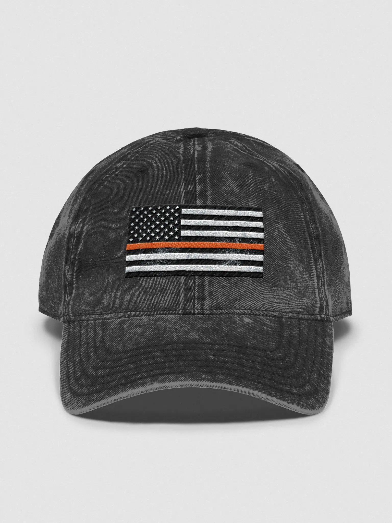 Vintage Orange Line American Flag Hat product image (1)