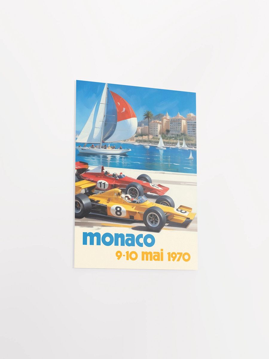 Monaco Grand Prix 1970 Poster — Vintage F1 Racing Wall Art, Retro Motorsport Print product image (8)
