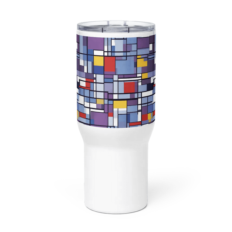 mondrian inspired Travel Mug gift for arty moms on Mothersday product image (3)