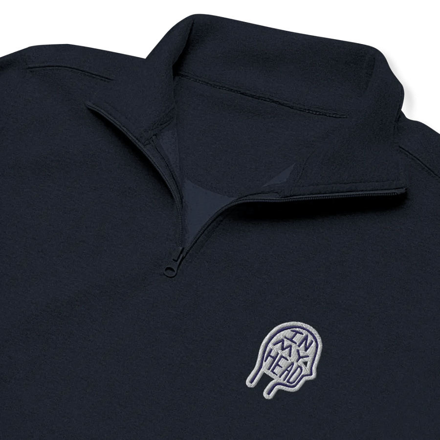 In My Head (navy bubble design) embroidered quarter zip product image (6)