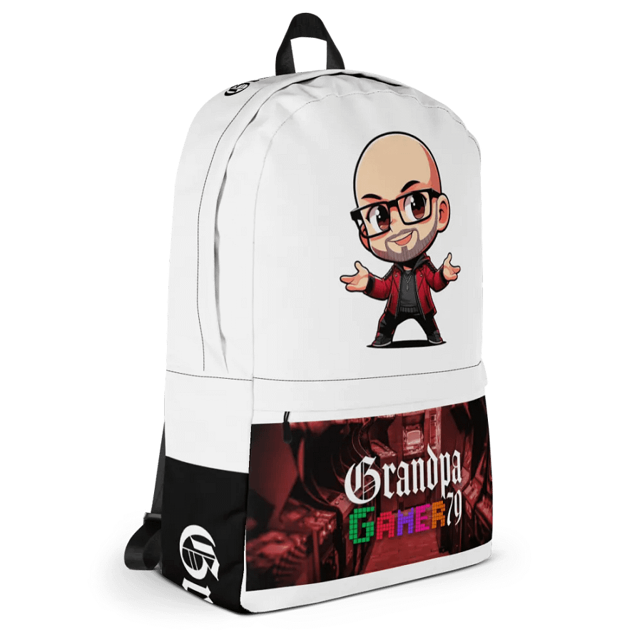 Pixelated Grandpa Gamer Backpack product image (9)