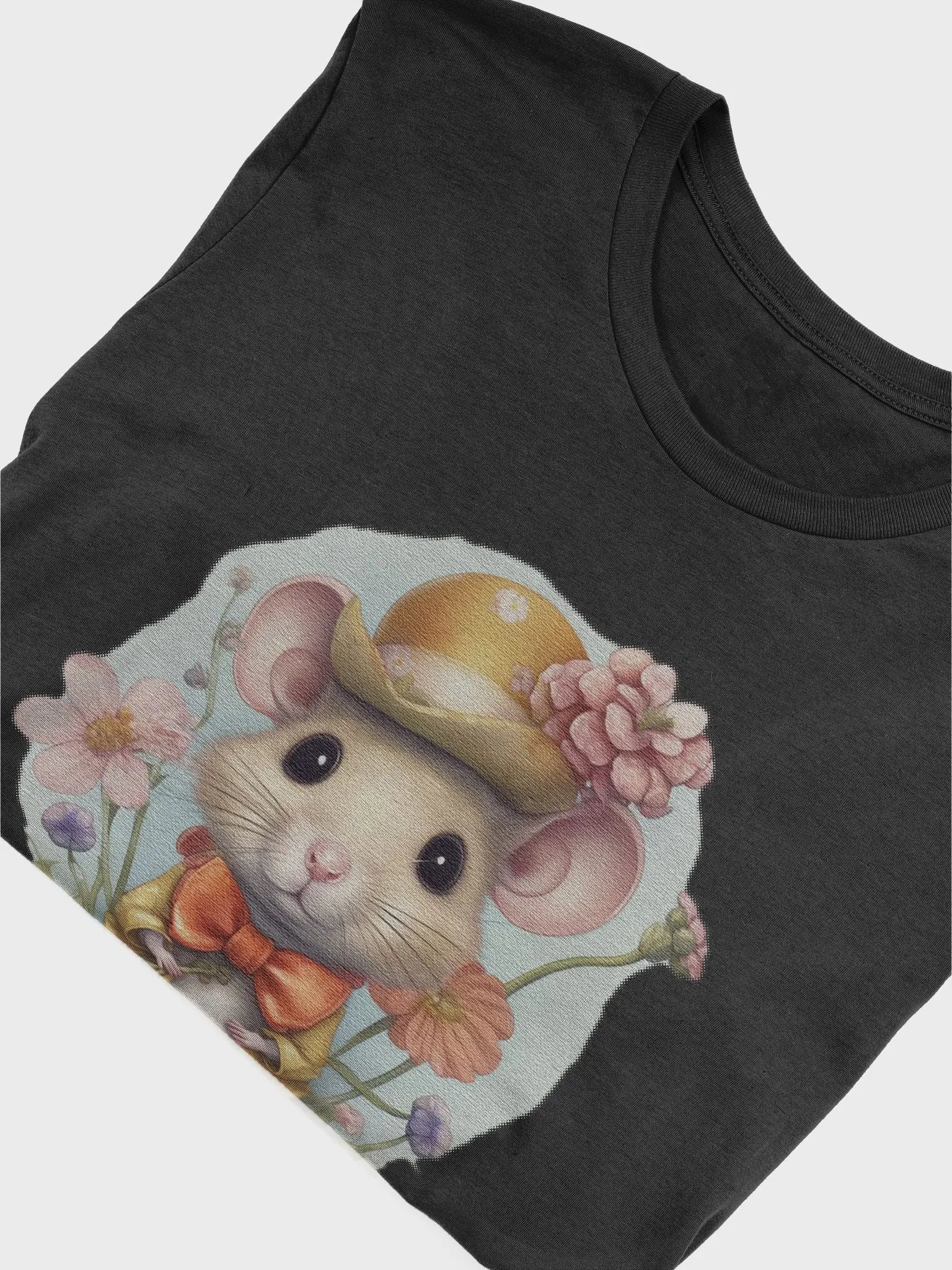 Cute little mouse wearing a hat and a bow tie Supersoft T-Shirt product image (5)