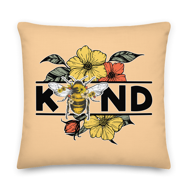 KIND Bee and Flowers Premium Pillow product image (1)