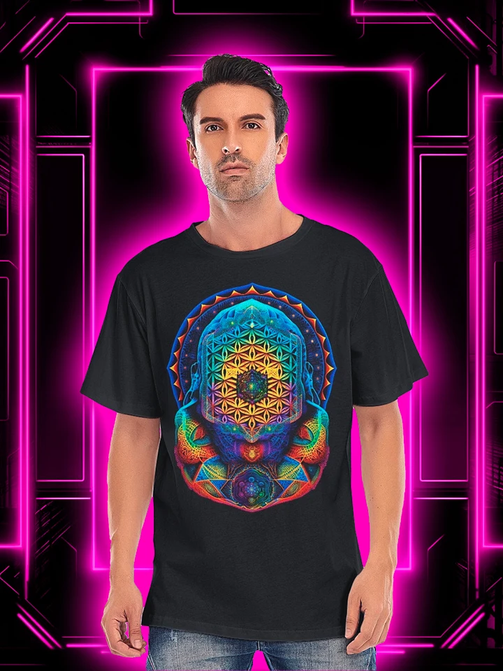 Psychedelic Sacred Geometry Flower of Life Shirt For Men product image (1)