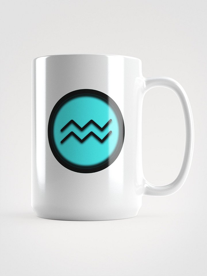 Astrology Symbol | Zodiac Sign | Aquarius White Glossy Mug product image (1)