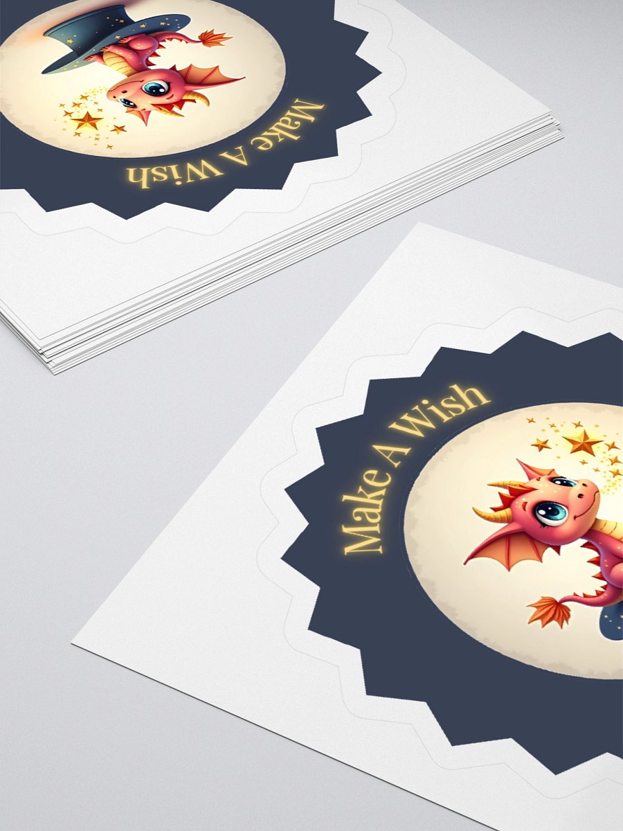 Make A Wish – Magical Pink Baby Dragon Sticker product image (11)
