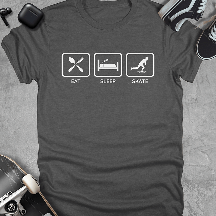 Eat sleep skate, Funny skateboarding t-shirt, Unisex product image (4)