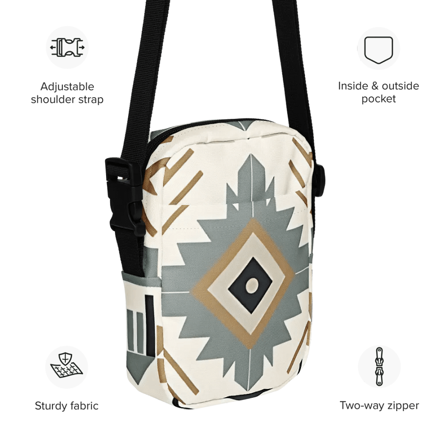 Southwestern Tribal Geometry utility Crossbody Bag product image (2)