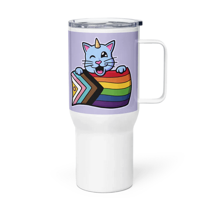 Progress Pride Kittycorn Travel Mug product image (1)
