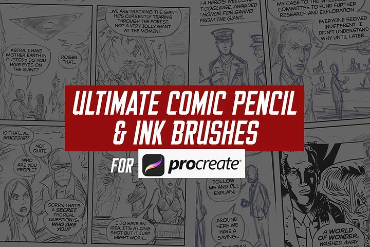 DJC: Comic Penciling / Inking Brushes (Procreate) product image (1)