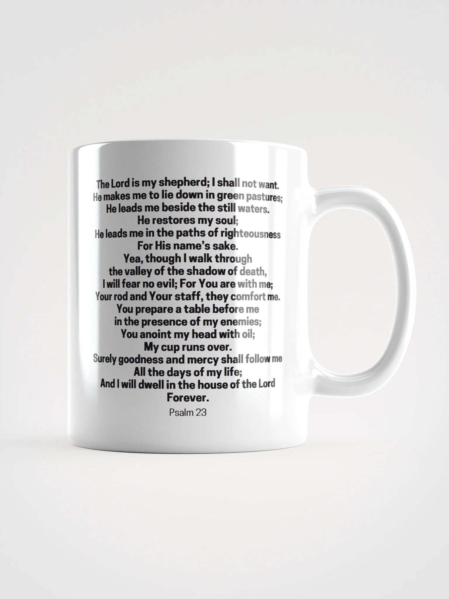 The Lord Is My Shepherd Psalm 23 White Glossy Mug 11/15/20oz product image (2)