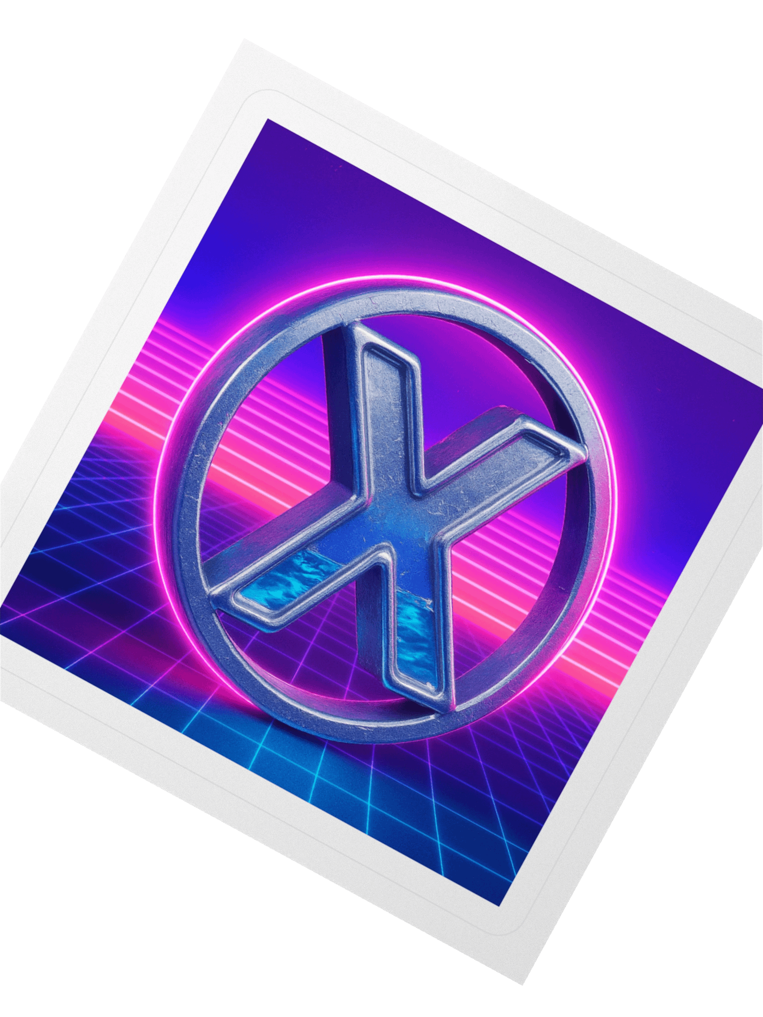 Vaporwave Pools X Logo Sticker product image (2)