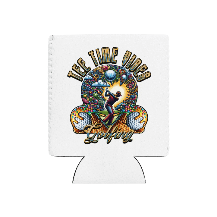 Tee Time Vibes Golfing Can Cooler product image (2)