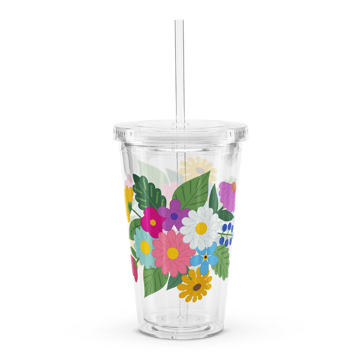 Floral Yarn Clear Tumbler product image (1)