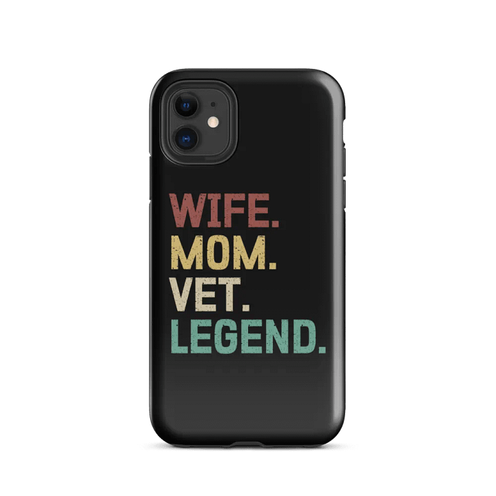 "Wife-Mom-Vet-Legend" tough case for iPhone® product image (1)