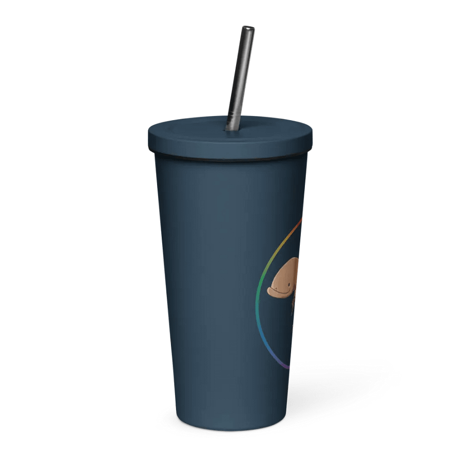 Pride Friend Tumbler w/Straw (Blue) product image (4)