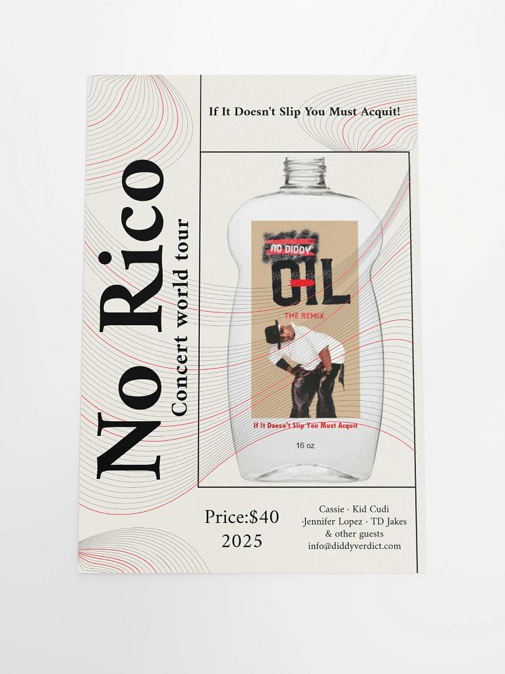 No Rico Concert Tour Bottle Poster product image (1)