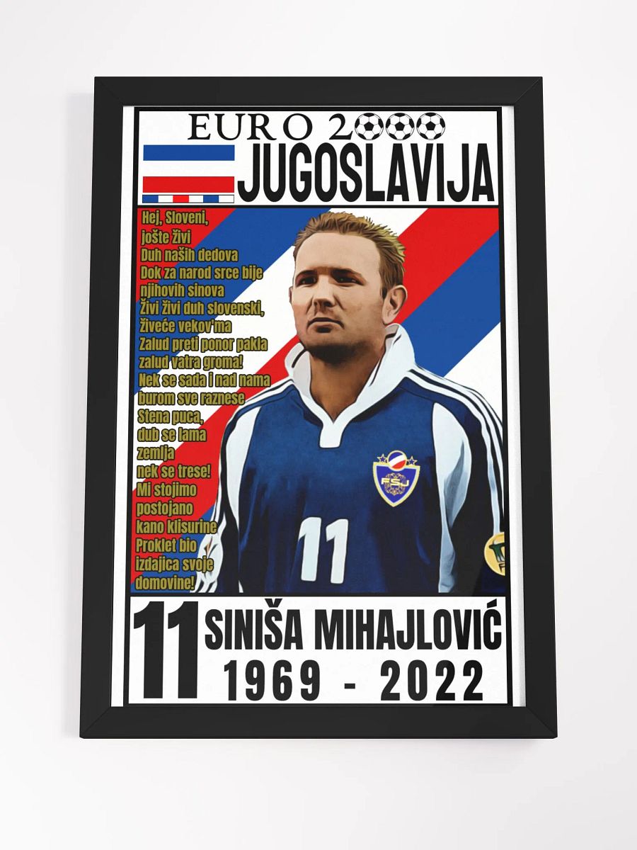 Siniša Mihajlović (SR Jugoslavija) EURO 2000 Framed High-Quality Matte Poster (in) product image (4)