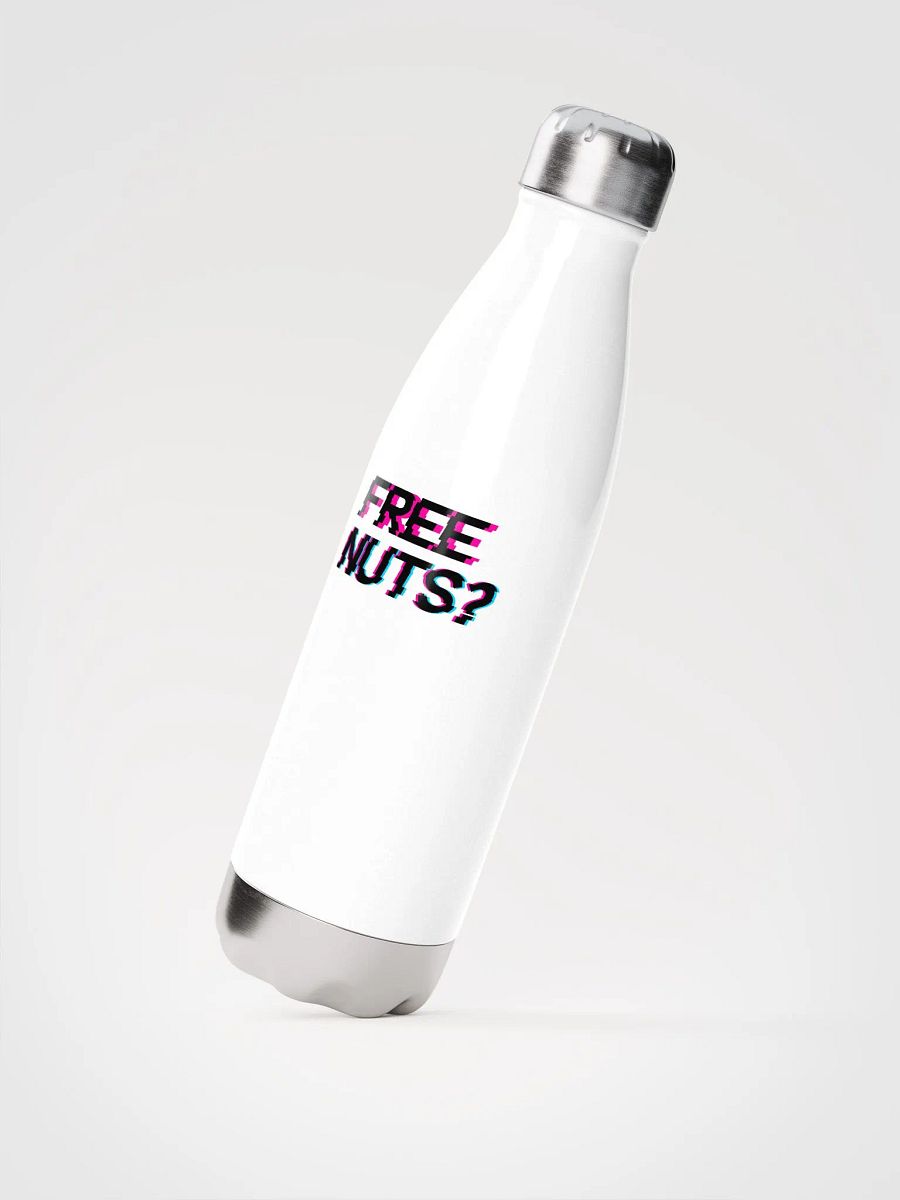 Free Nuts? White Stainless Steel Water Bottle product image (2)
