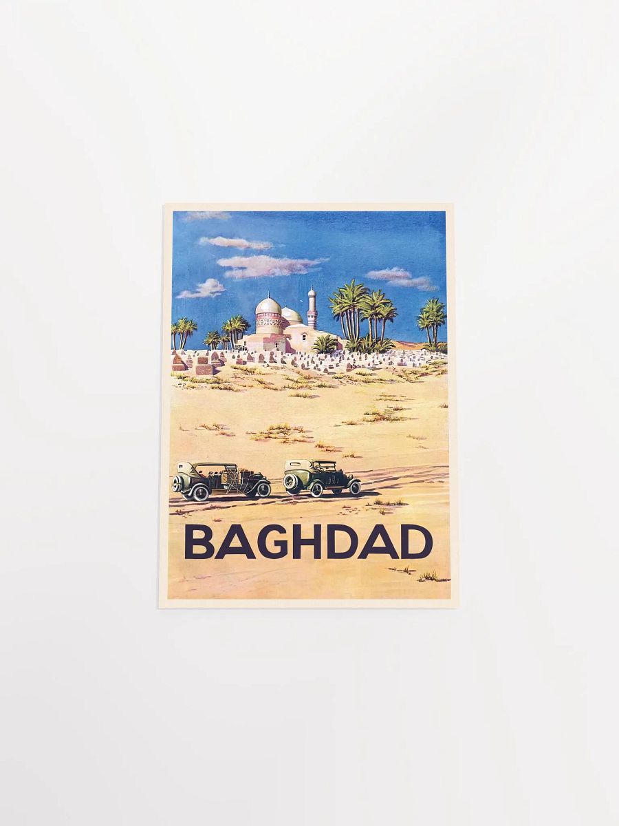 Baghdad, Iraq 1930s — retro travel poster, vintage travel art print, retro travel wall art product image (9)
