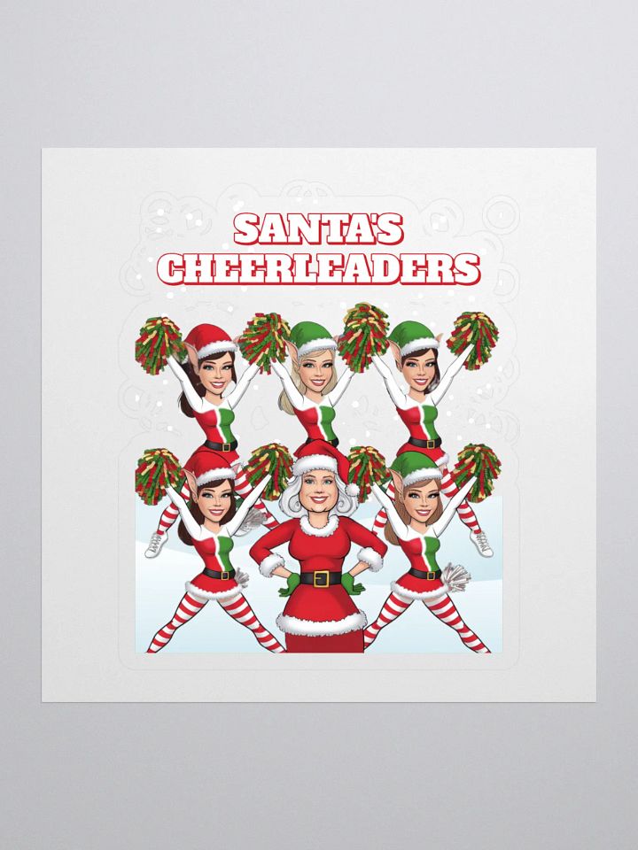 Santa's Cheerleaders Elves Squad Sticker product image (1)