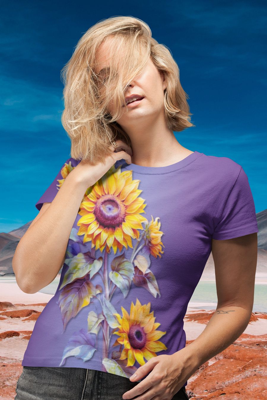 Floral Themed All Over Print T-shirt product image (1)