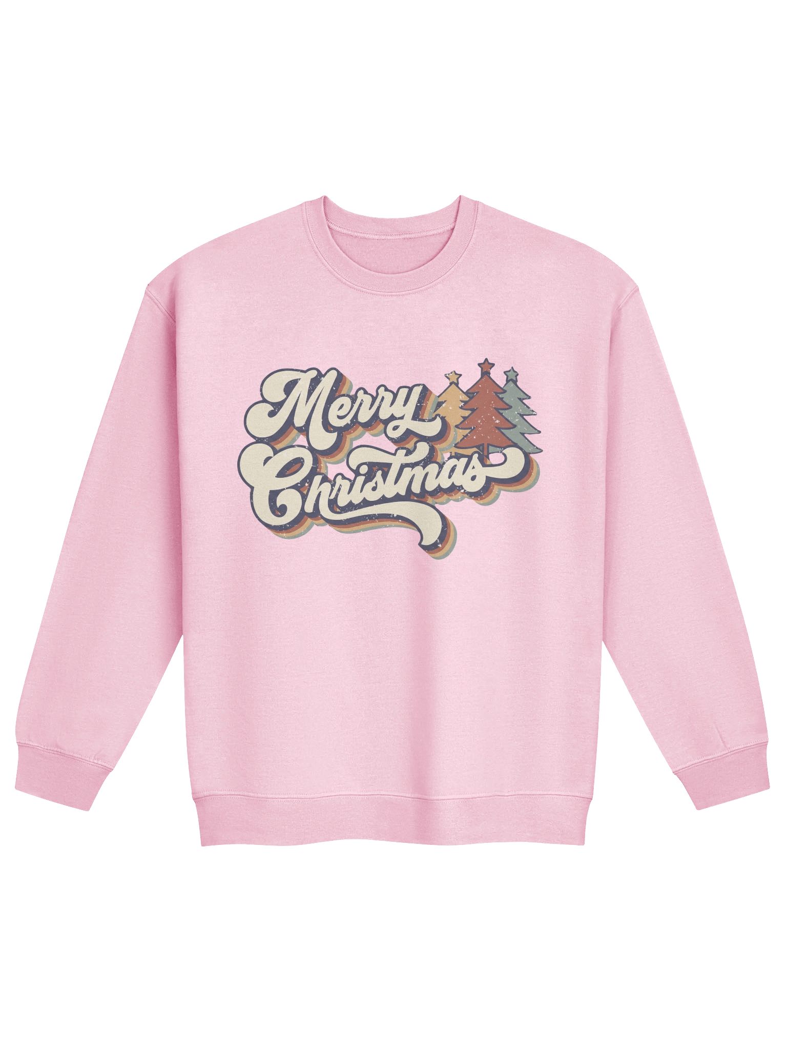Retro Merry Christmas 70s Vintage Holiday Sweatshirt product image (2)