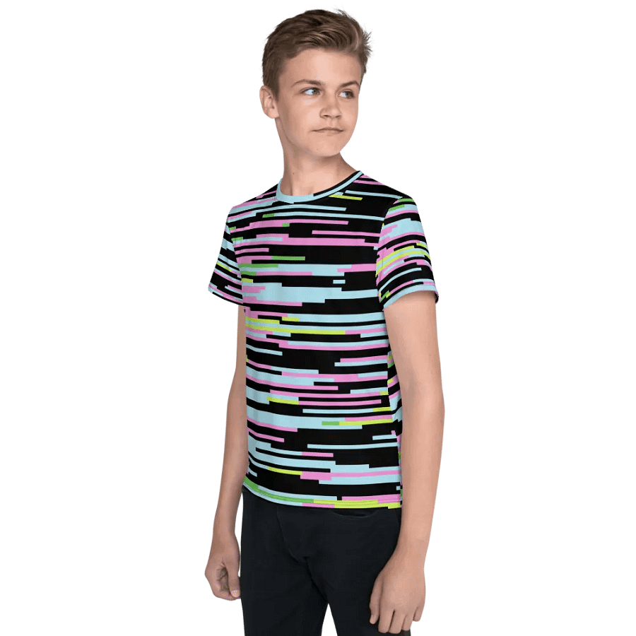 Teen Multi-Color Striped Digital T-Shirt product image (7)