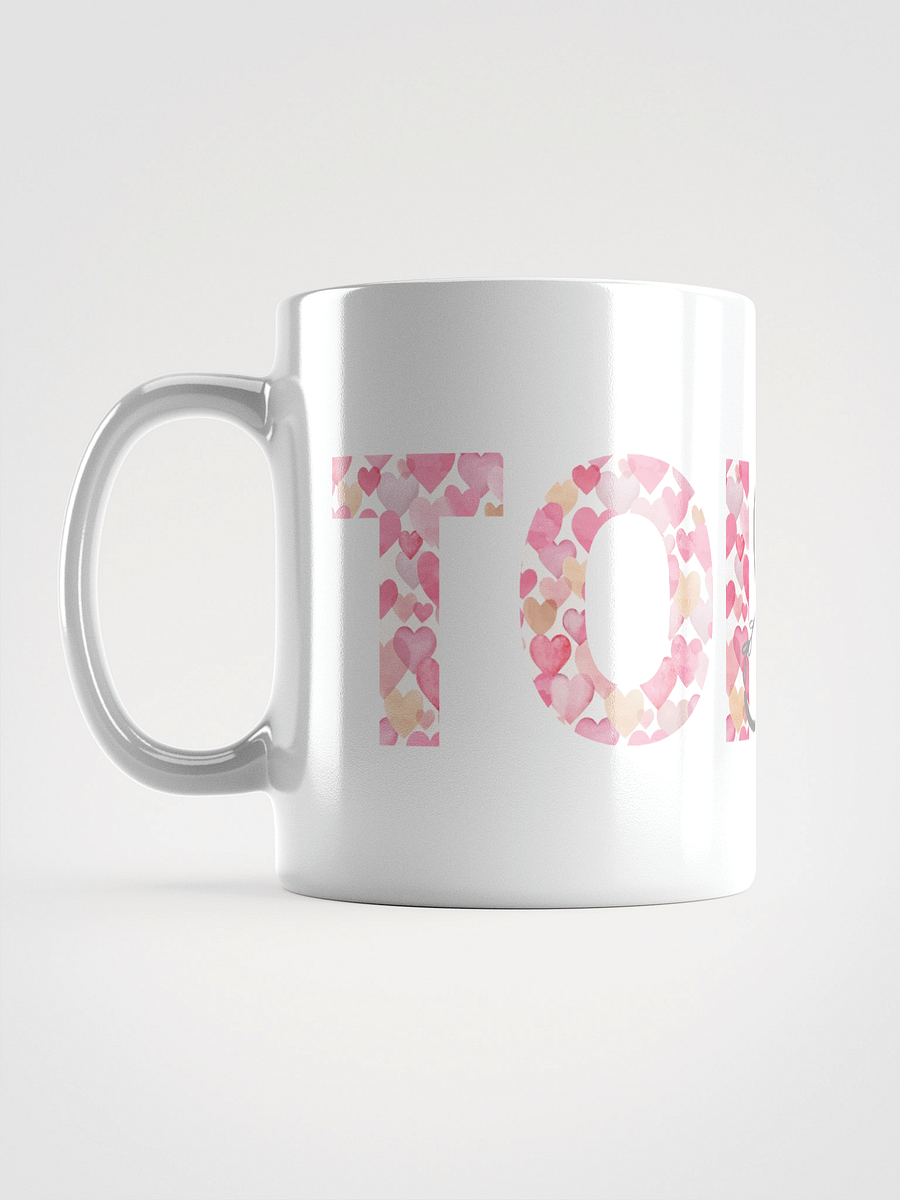 Mug Blanc Toi et Moi - Décor Coeurs roses - Cadeau Couple product image (6)
