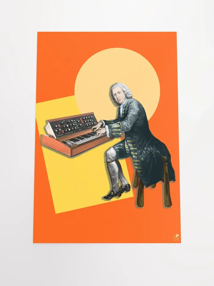Prelude and Moog by Frank Fonik, (Minimoog) Techno EDM Enhanced Matte Paper Poster product image (2)