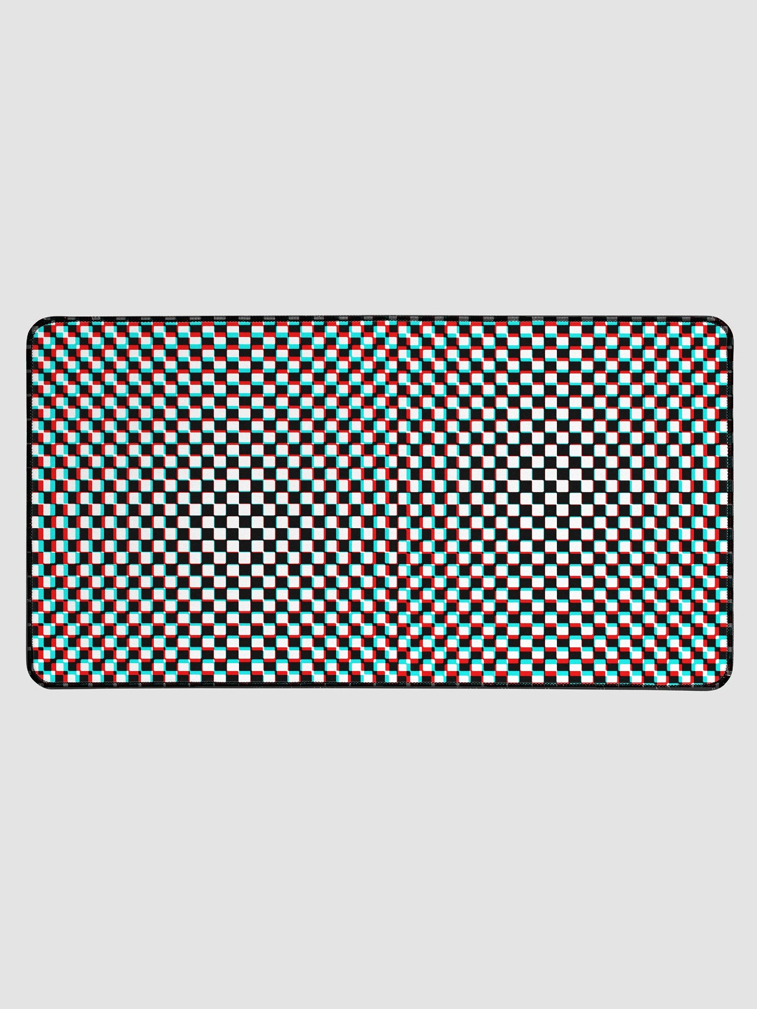 Checkered Anaglyph Desk Mat 15.5 x 31.5 product image (2)