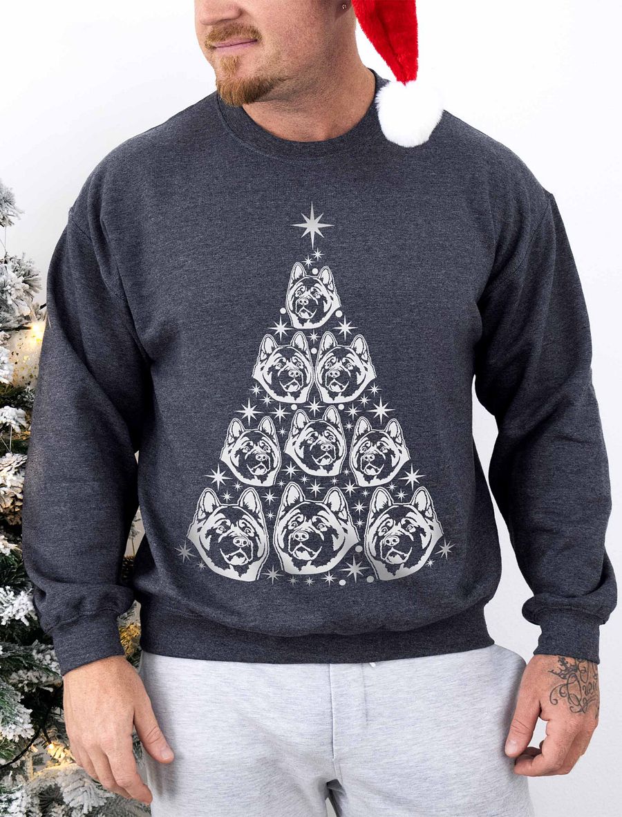 American Akita Christmas Tree Sweatshirt Design for American Akita Paw-rents product image (6)