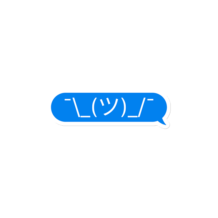 Shrug Text Magnet product image (2)