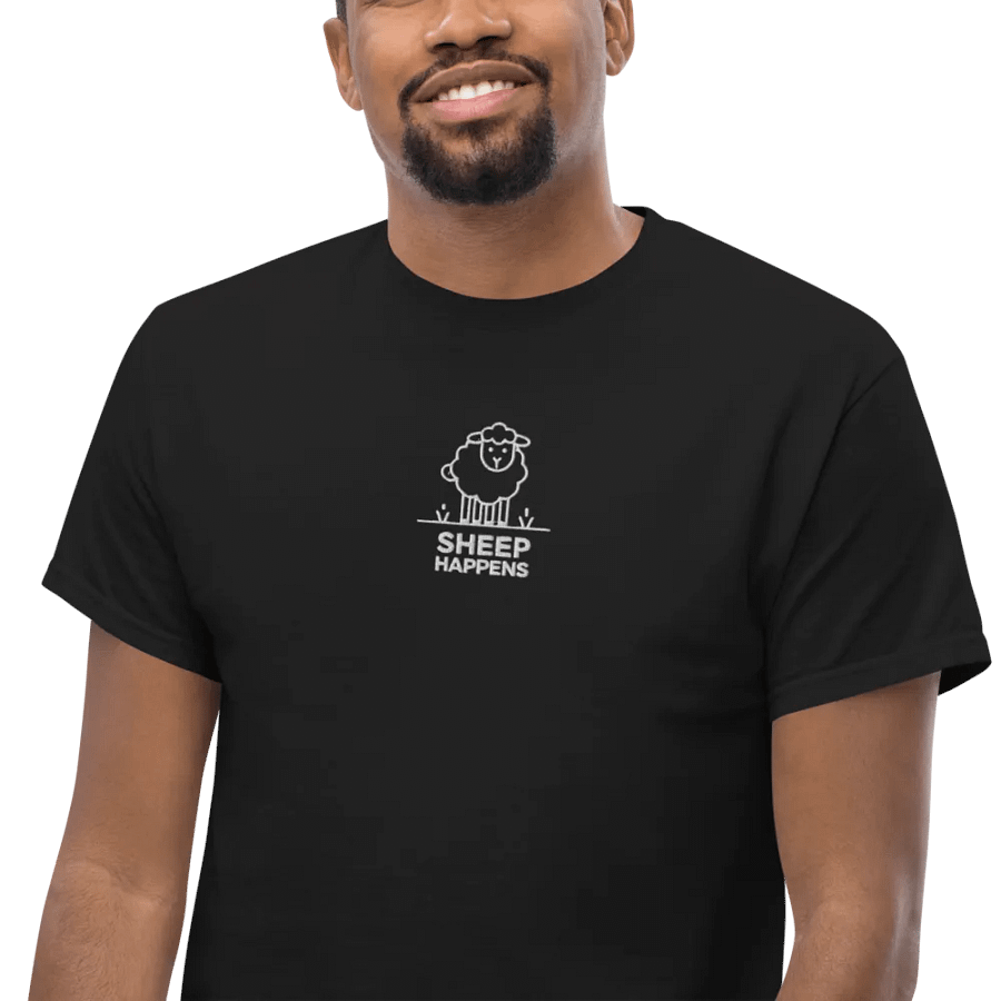 sheep happen heavyweight T-Shirt product image (6)