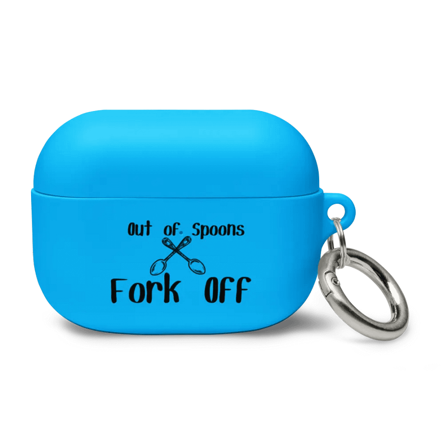 Out of Spoons, Fork Off Airpods Case- Black Print product image (6)