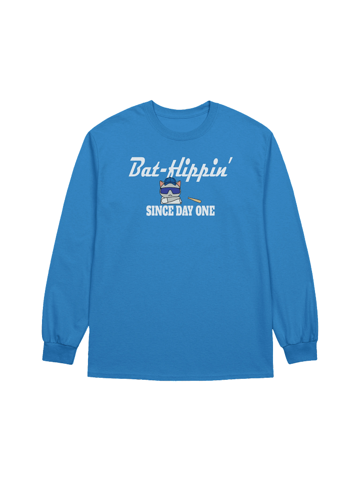 Baseball Cat (Bat-flippin' Since Day One) - Unisex Adult Long Sleeve T-shirt product image (1)