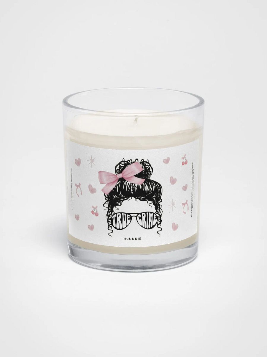 Funny gift for a godmother - Coquette true-crime junkie - Soy wax vegan candle product image (2)