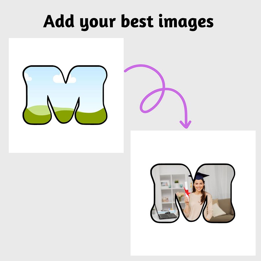 Fat and Fun Alphabet (A - Z) Single Frame Canva Templates product image (5)