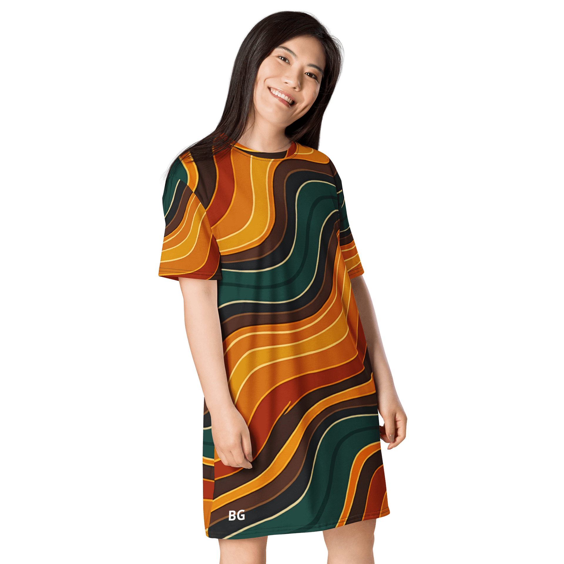 Barry Grady 'Flowing Waves' All-Over Dress product image (4)