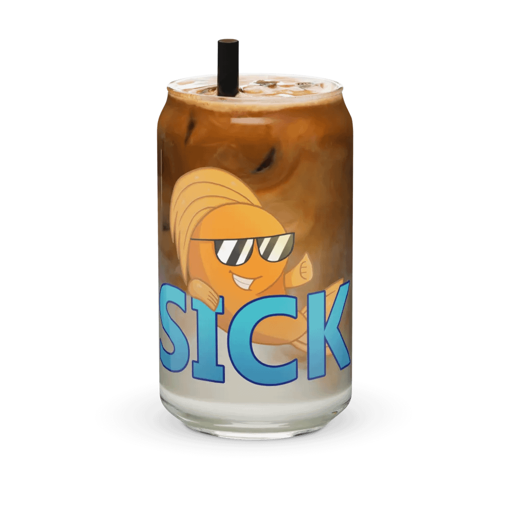 Sick Fish Glass With Lid product image (6)