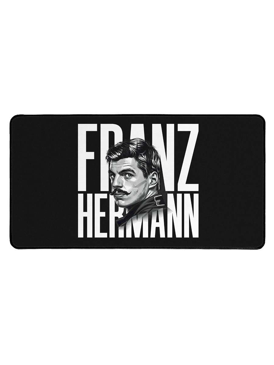Franz Hermann Max Verstappen Meme Desk Mat - F1 Nürburgring Legend Black & White Art product image (1)